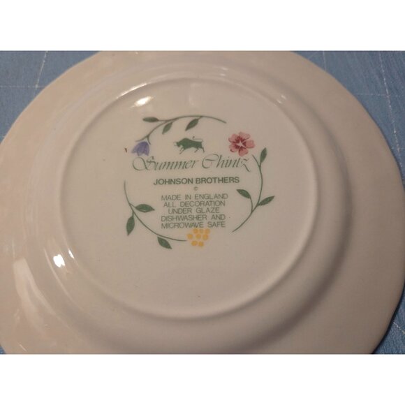 4 Johnson Bros Summer Chintz Bread & Butter Plates 6 1/4" - Picture 3 of 3